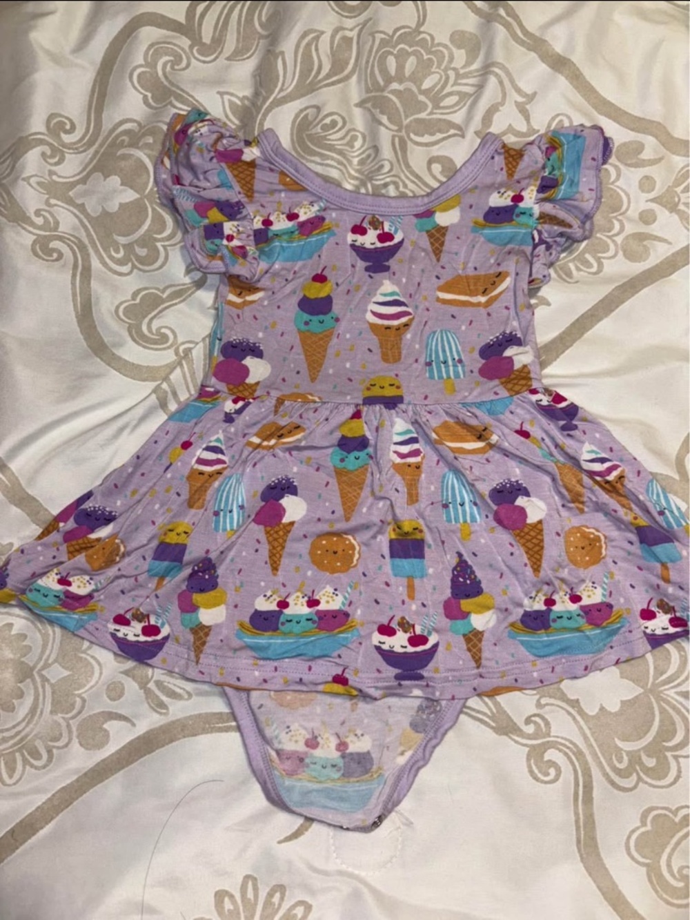 Little Sleepies Ice cream body suit twirl dress